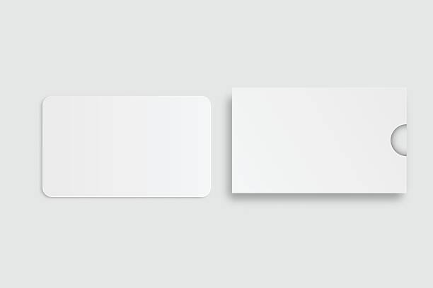 istock Vector 3D Realistic Blank Credit Card, Keycard, Gift Card, Certificate or Business card mockup with cover isolated on background. Blank template design for presentation branding, corporate, identity 2208298308