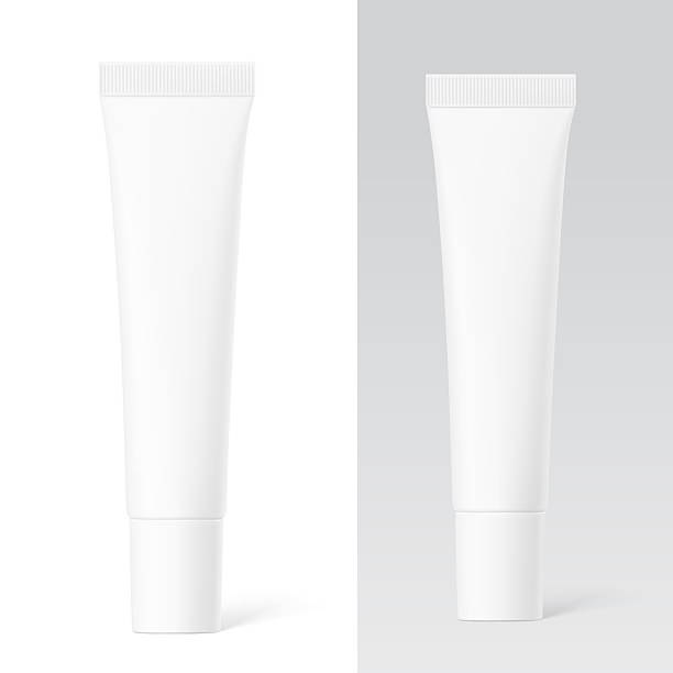 istock Blank plastic tube mockup for lip balm, eye cream with cap. 2208301038