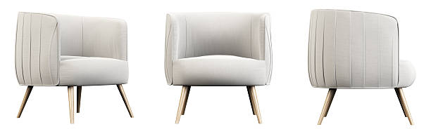 istock Modern chair living room perspective cutout on white backgrounds 3d illustrations 2208310251