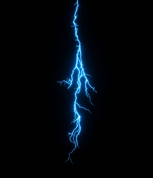 istock Thunderstorm bolt flashing glow shapes isolated on black backgrounds 3d rendering 2208310274