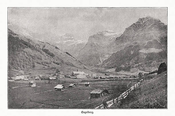 istock Historical view of Engelberg, Central Switzerland, halftone print, published 1895 2208312586