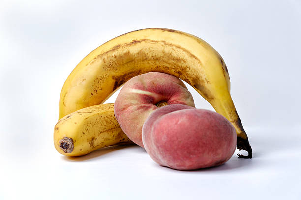 bananas on wood table.