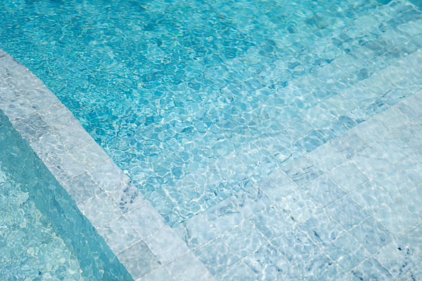 istock Luxury style swimming pool building with white marble floor. 2208317688