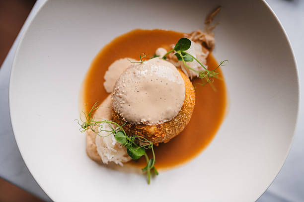 Delicious fine dining stock photo