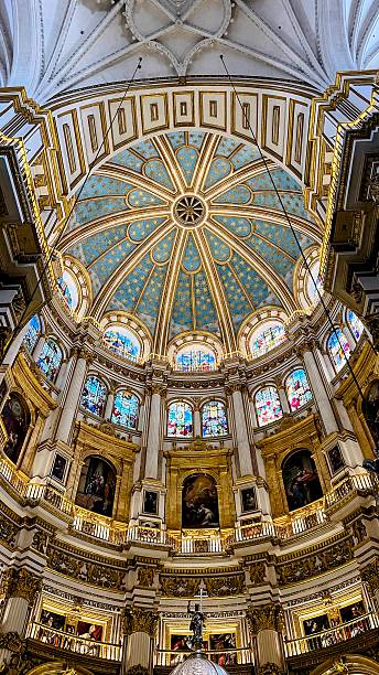 istock Granada Cathedral Dome: Upward Ornate View 2208322157