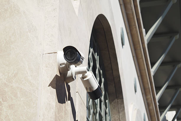 istock Security Camera Successfully Mounted on the Wall for Optimal Surveillance Purpose and Use 2208322455