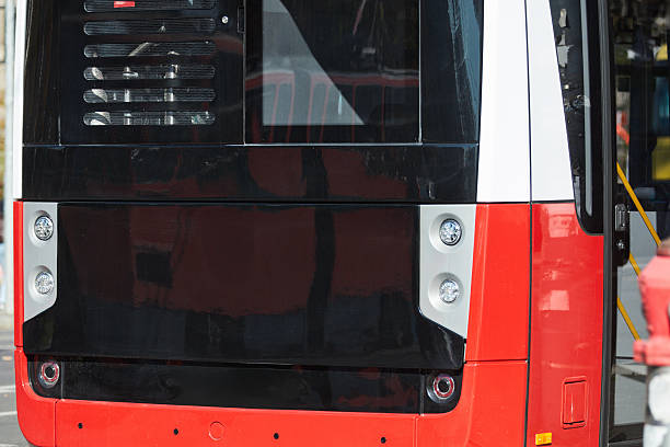 istock Red bus for public transportation on city streets. 2208328151