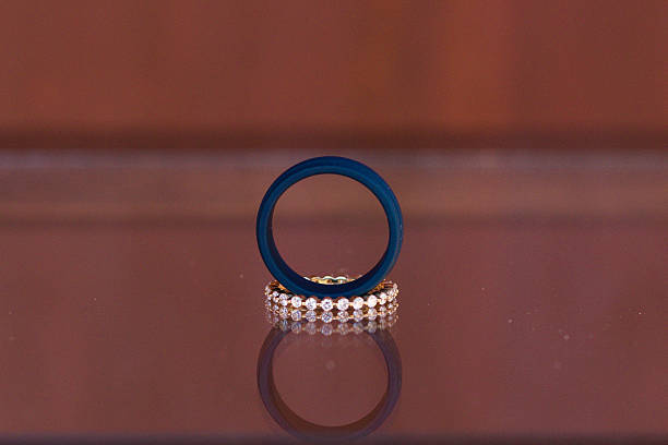 istock Wedding rings bride groom accessories 2208335299