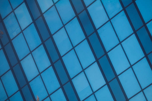 Corner of office building facade in Bangkok Sutthisan