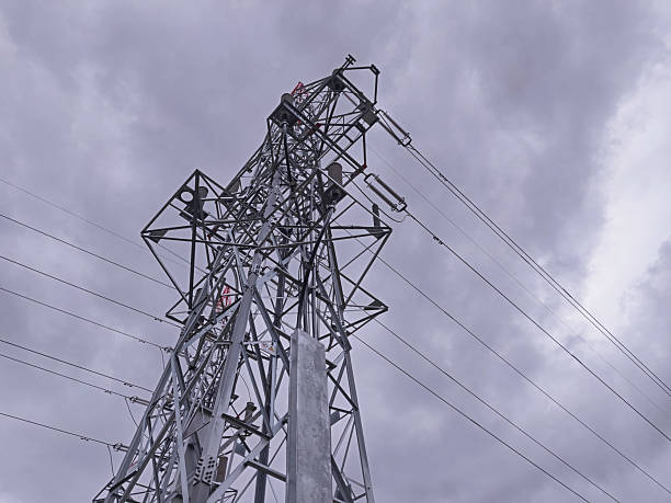 High-Voltage power line tower Steel.