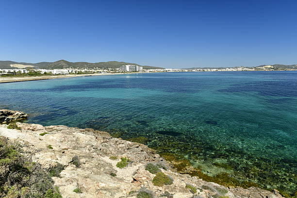 A beautiful bay stretching all the way to Ibiza town, Eivissa.