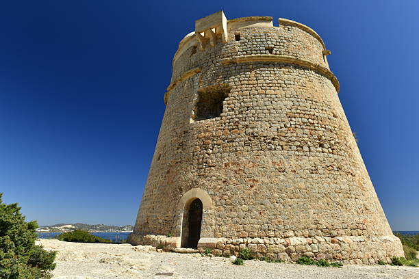 Torre des Carregador at the Southerly end of Playa de Bossa bay.