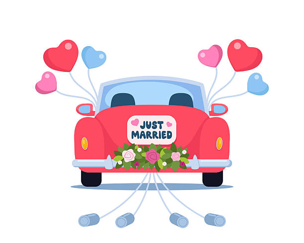 retro-car-with-flowers-and-