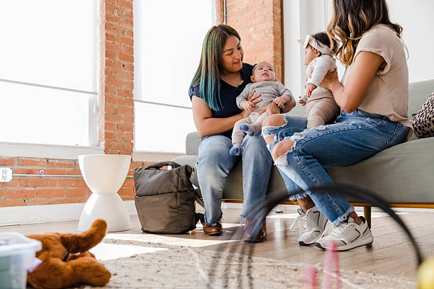 istock Three Women Bonding with Infants, Casual Lifestyle 2208371150