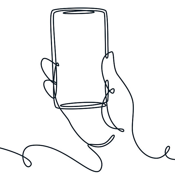 Hand Line Phone 80+ Monoline Phone Stock Photos, Pictures & Royalty-Free Images - iStock