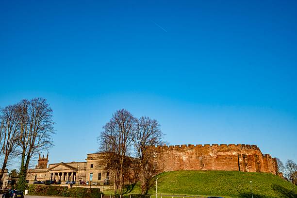 Clifford’s Tower stands on a grassy mound in York, North Yorkshire, England. The circular stone structure dates from the 13th century and reflects medieval defensive architecture.