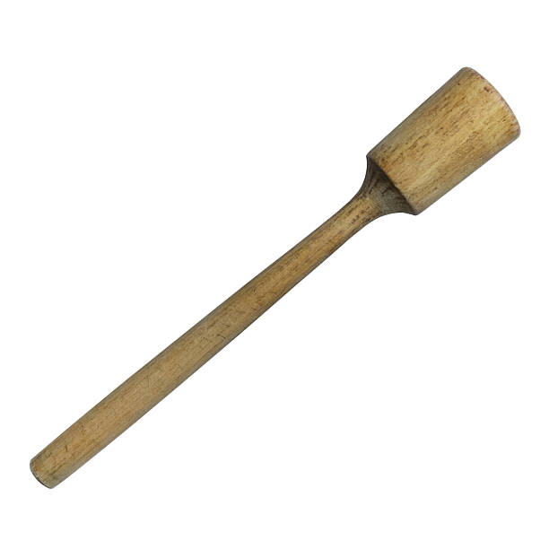 istock Wooden Butter Paddle or Churn Stick isolated on white background 2208379235