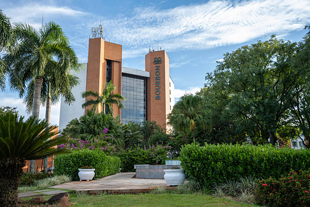 Foz do Iguacu, Brazil - March 14, 2025. Garden at Bourbon Thermas Eco Resosrt Cataratas do Iguacu, Brazil.