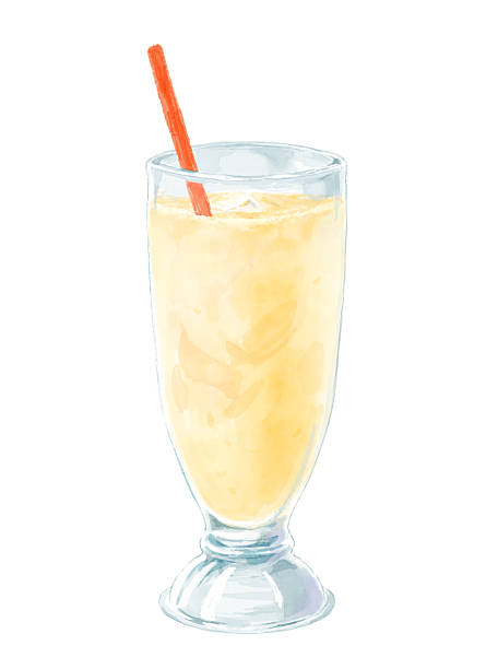 istock Watercolor illustration of mixed juice in a glass 2208394871