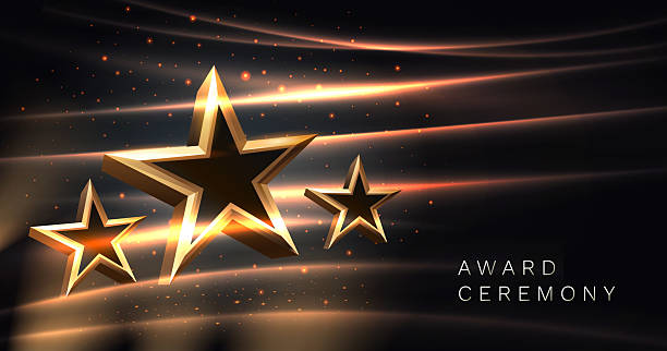 istock Awards nomination name podium, golden prize event, scene star ceremony. Vector illustration 2208399064