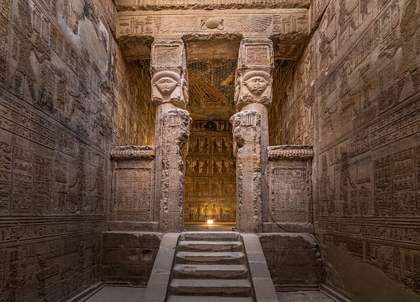 istock Interior of Hathor temple in Dendera, Qena, Egypt 2208402424