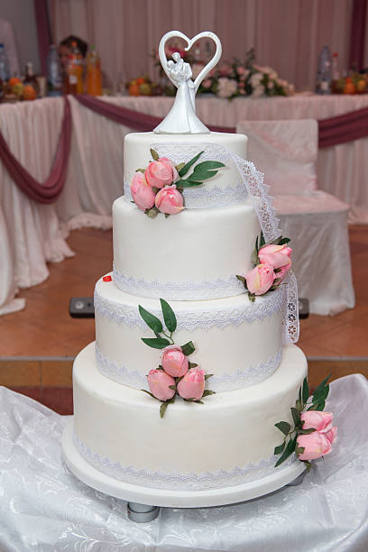 istock wedding cake decorated with flowers 2208406759