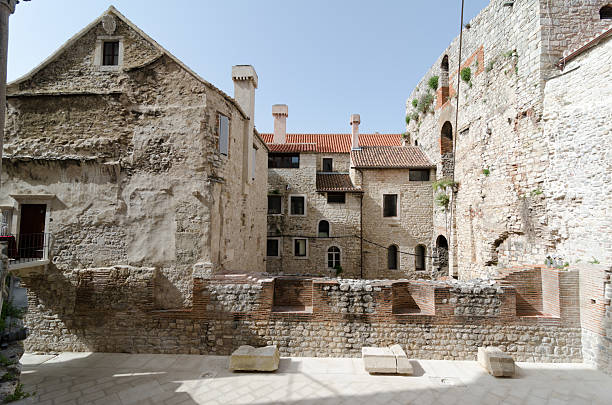 Old houses next to Diocletian's Palace, Split, Croatia