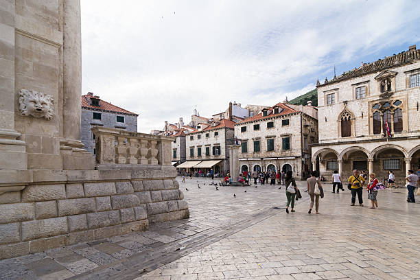 Amazing historic architecture can be seen along the main streets in the old city of Dubrovnik in Croatia