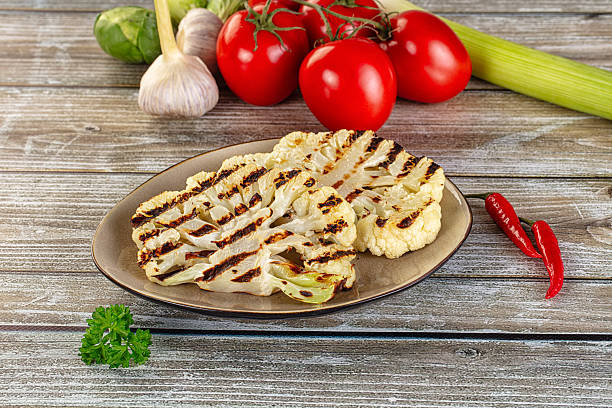 istock Vegan grilled cauliflower cabbage steak 2208419206