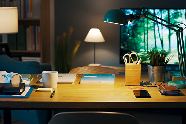 istock Home office interior with tidy desk 2208421452