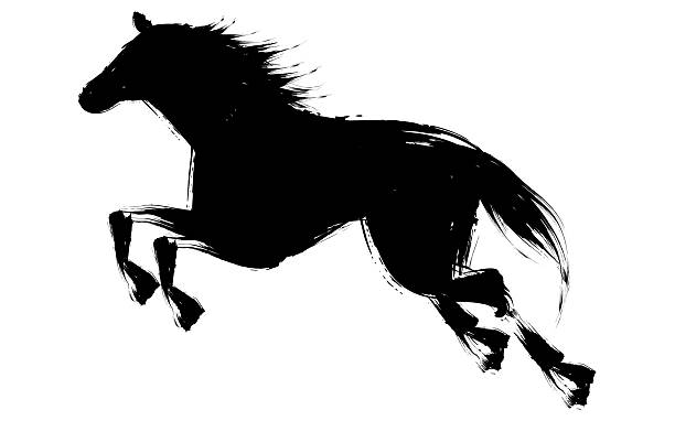 New Year's card material for the year 2026, running horse