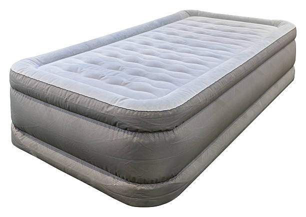 istock Brown inflatable air mattress bed isolated on white background with clipping path 2208424020