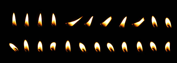 istock Candlelight and flame Black illustration lights with dark background at night, bright celebration, a funeral with death in a cemetery. 2208429455