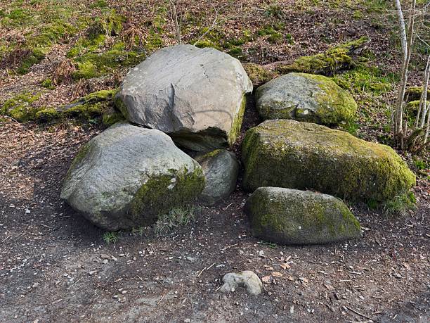 istock Moss-Covered Boulders in Woodland Clearing 2208431339