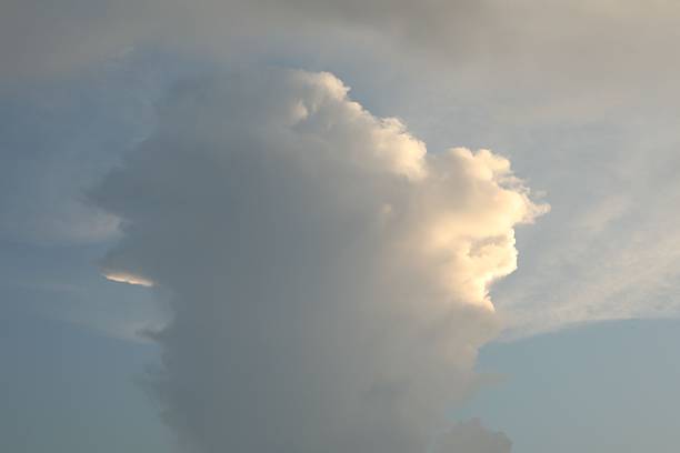 Picturesque view of blue sky with fluffy clouds