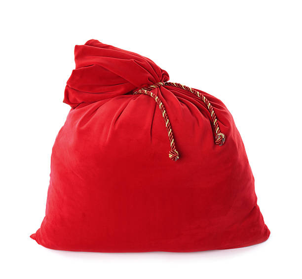 istock Red Santa Claus bag isolated on white 2208439186
