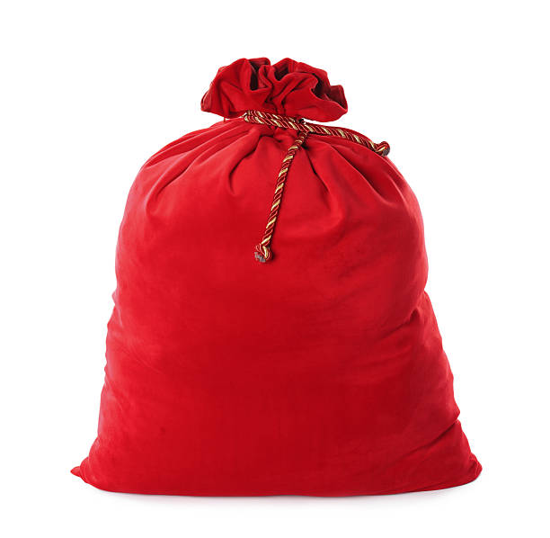 istock Red Santa Claus bag isolated on white 2208439210