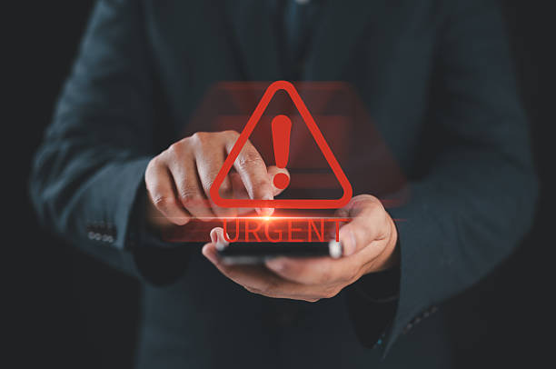 istock Man got urgent alert. emergency and urgent from working calling. 2208441410
