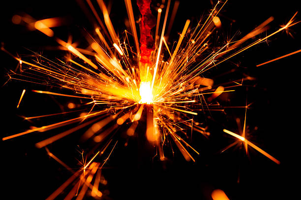 istock Bright Sparkler Burst at Night Creating Beautiful Light Trails and Glow Effects 2208443578