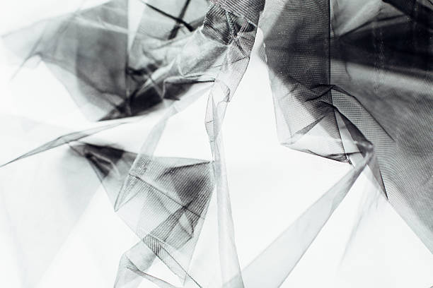 istock Abstract Layered Textures with Light and Shadow in Soft Gray Tones and Transparency 2208443690
