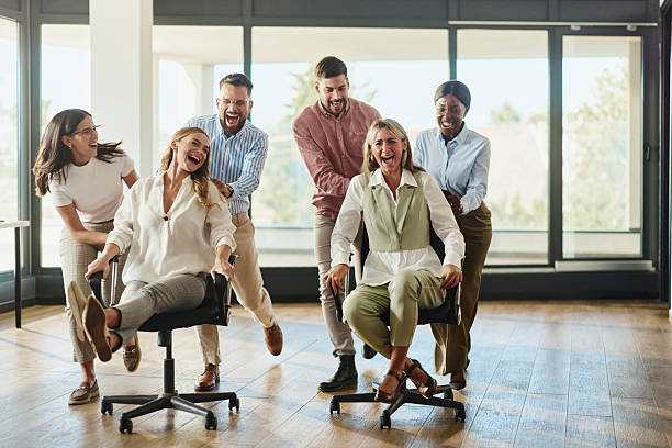 istock Chair race at casual office! 2208446729