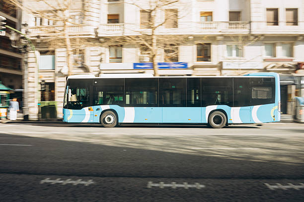 istock Side view of a city bus 2208449815
