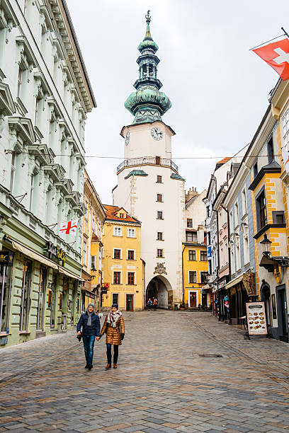 Bratislava, Slovakia: February 18, 2017 - Michael's Gate in Bratislava in Slovakia.