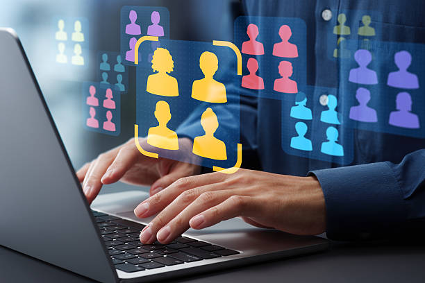 istock Market segmentation and audience analysis. Consumer profiling marketing strategy. Marketer using laptop computer to analyze target customer persona. 2208458231
