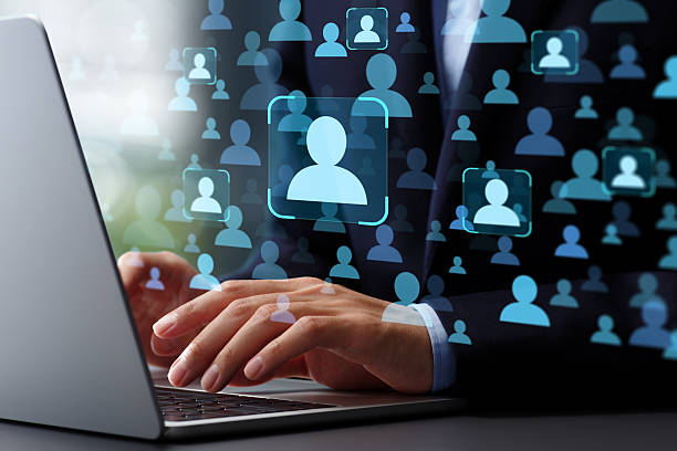 istock Customer big data analytics and marketing strategy. Target audience and market analysis. Analyst using laptop computer to analyze customer data. 2208458293