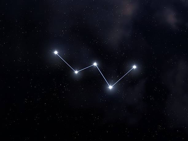 istock Cassiopeia constellation isolated in the sky. 2208458948