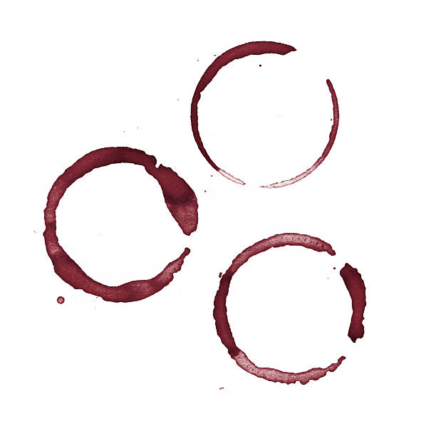 istock Watercolor burgundy red background - wine color stain on natural paper texture 2208467772