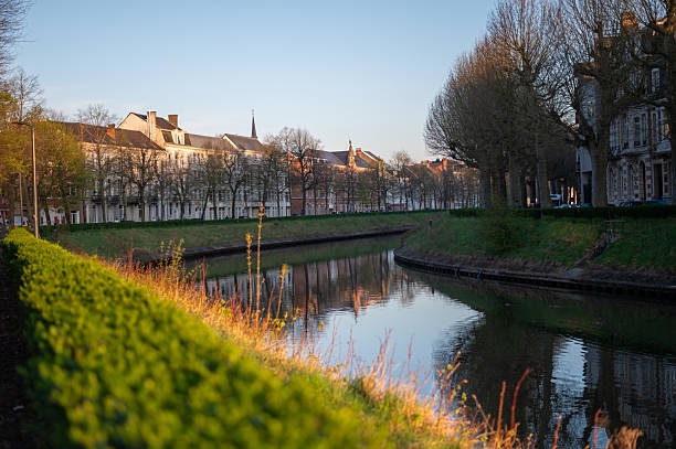 istock Ghent Canal at Dawn 2208468177