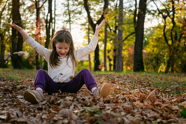 istock Girl having fun in autumn park 2208469196