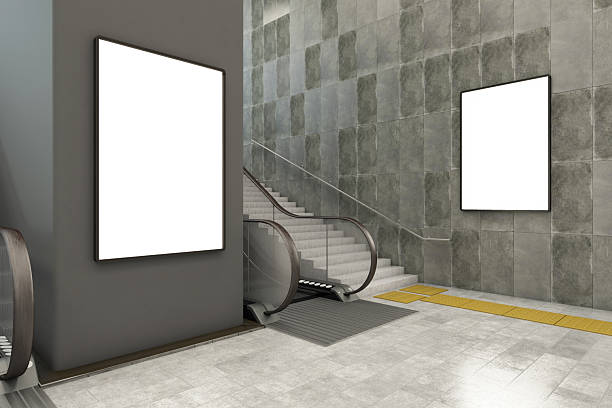 istock Station with Escalator and Clear Billboard 2208471411